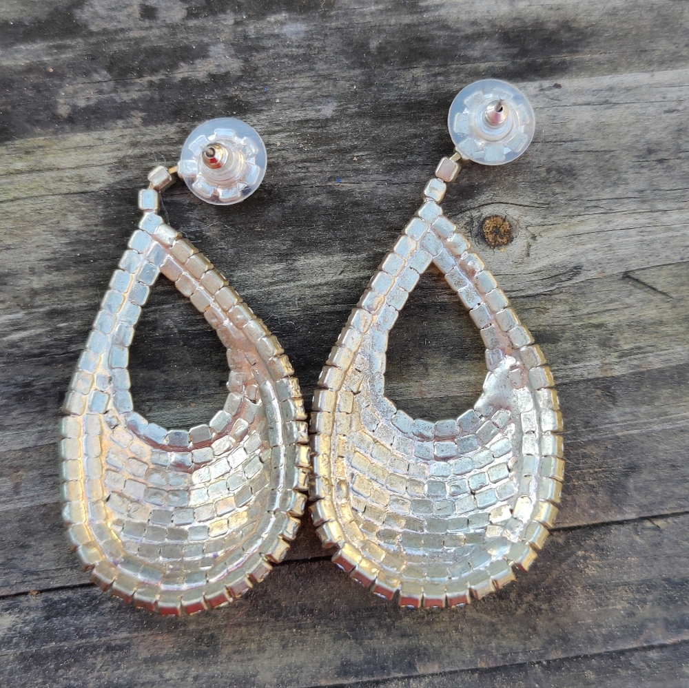 🔥 Long Vintage Glamorous Rhinestone Earrings - Picture 3 of 7